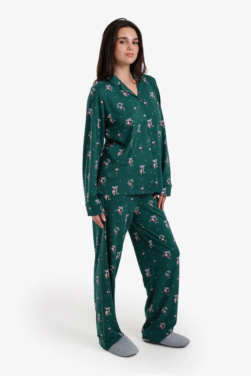 Carina - Classic Button-Down Pyjama Set 3