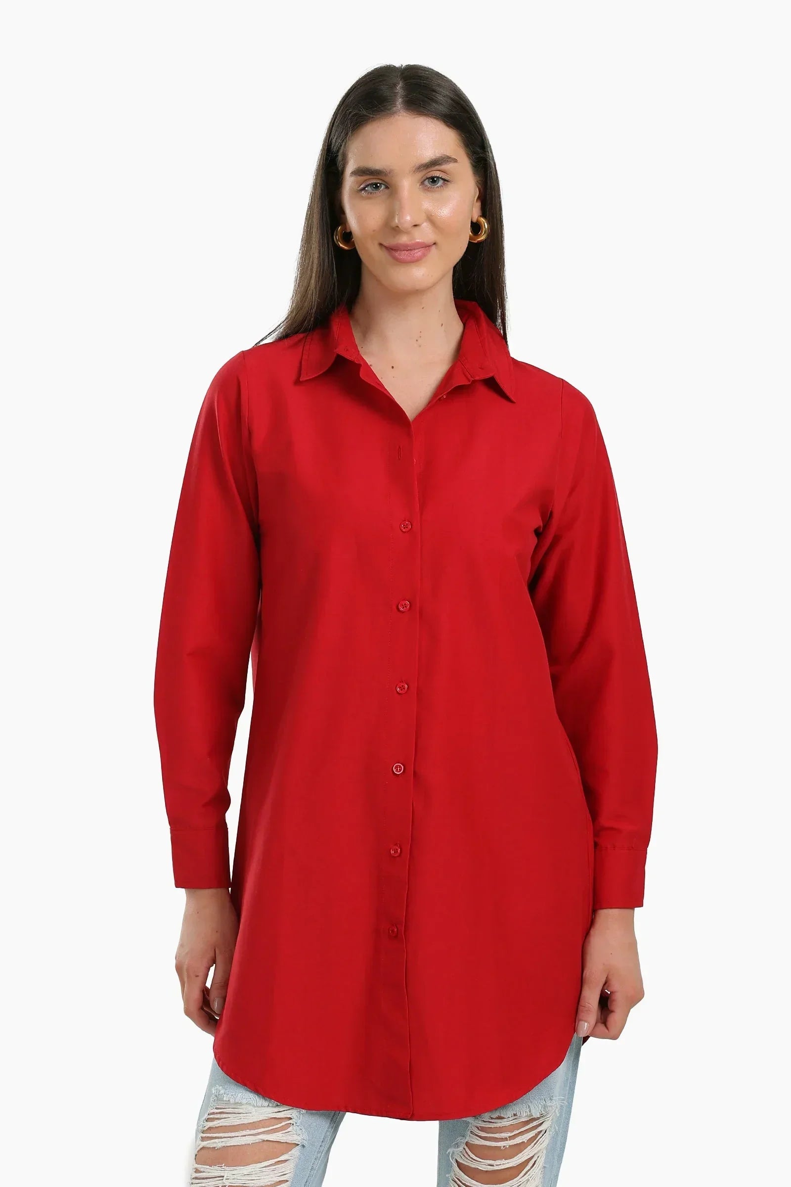 Clue - Round Hem Long Shirt 1