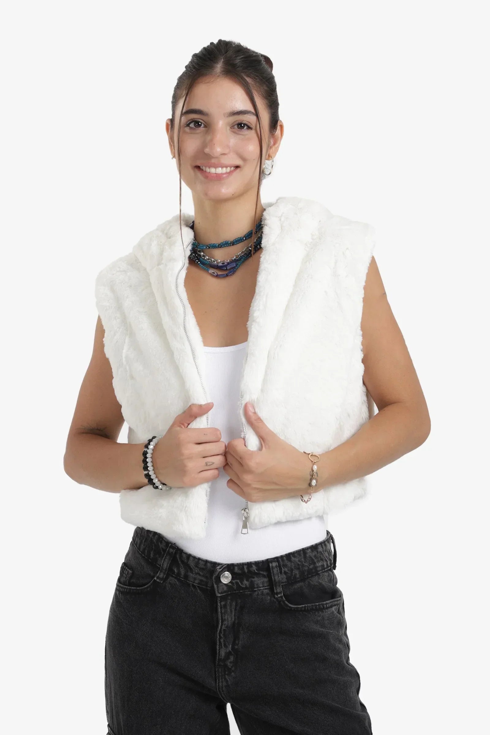 Clue - Cropped Hooded Vest 1