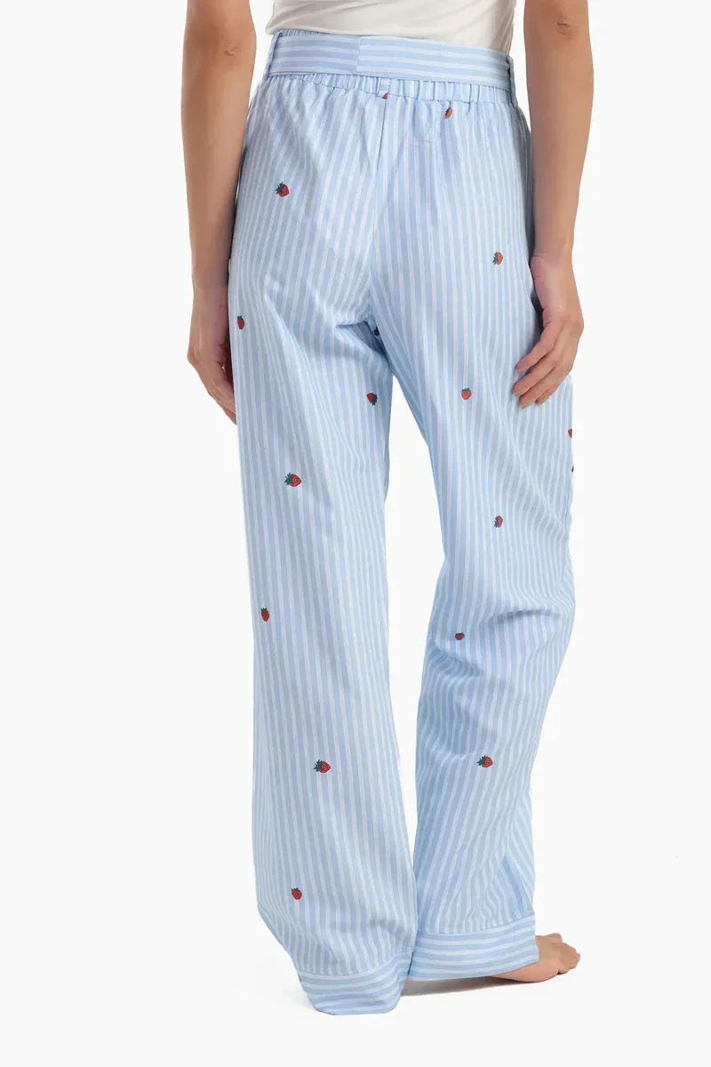 Striped Strawberry Printed Pyjama Pants - Carina 3