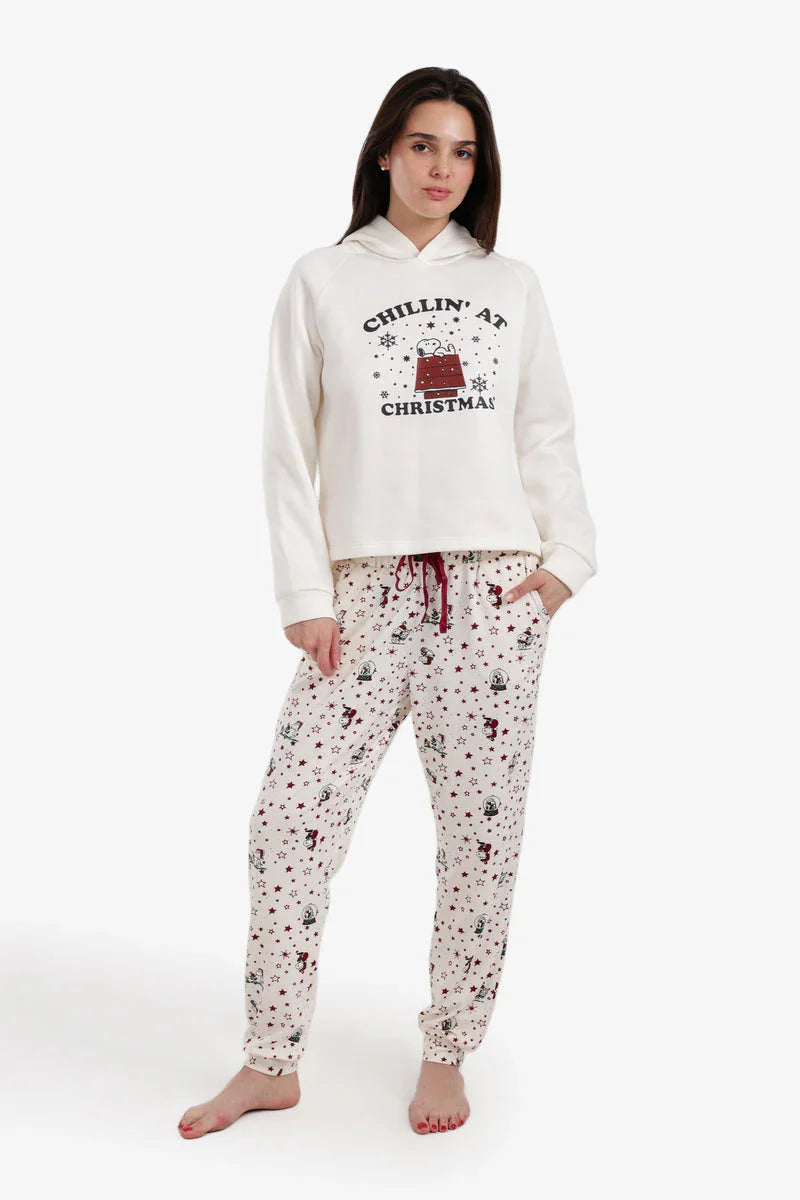 Carina - Long Sleeve Hooded Pyjama Set 1