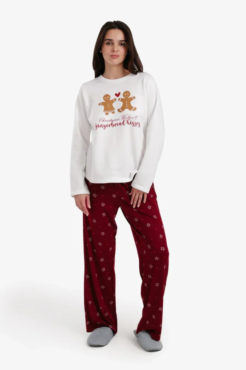 Carina - Gingerbread Print Pyjama Set 1