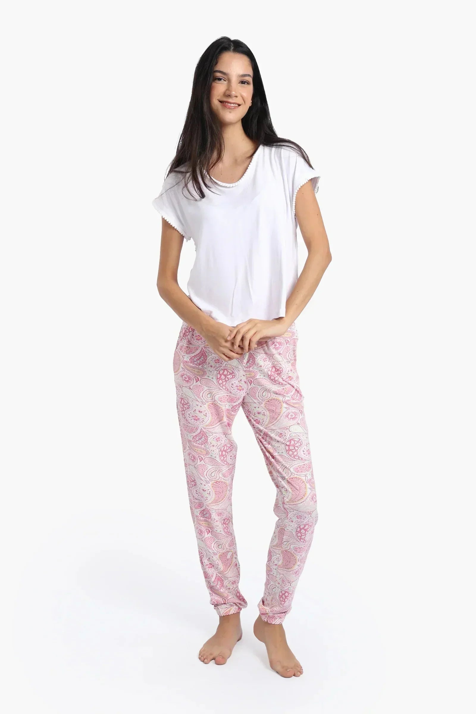 Carina - Pyjama Set with Printed Pants 1