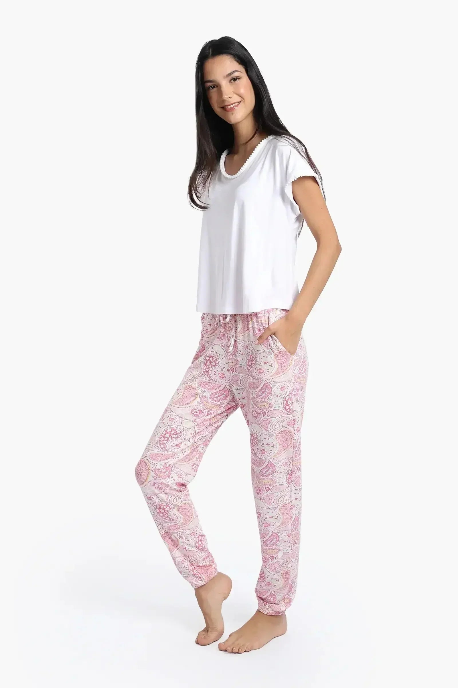 Carina - Pyjama Set with Printed Pants 3