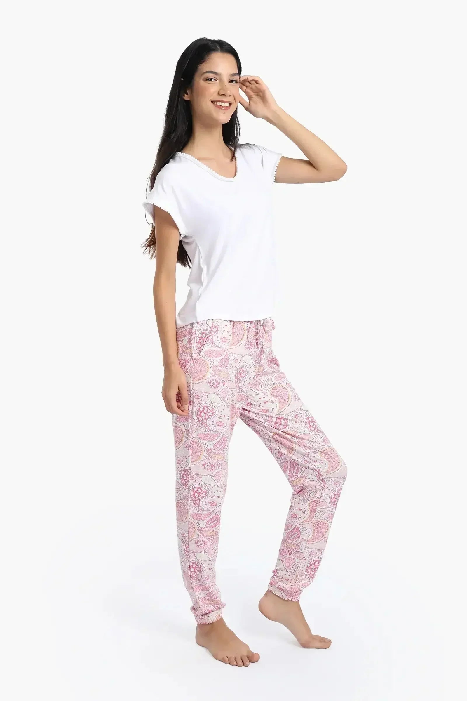 Carina - Pyjama Set with Printed Pants 4