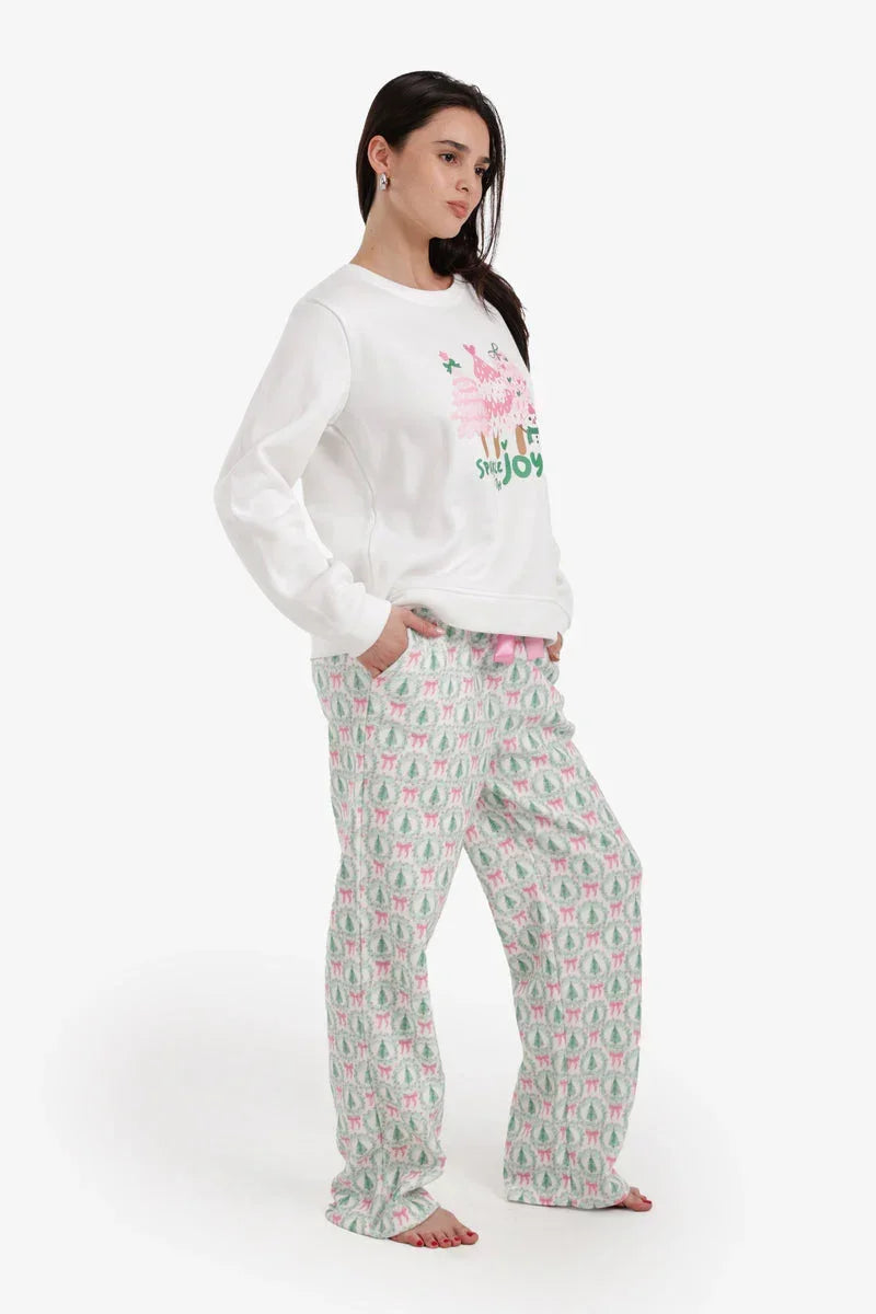 Crew Neck Christmas Pyjama Set - Carina 3