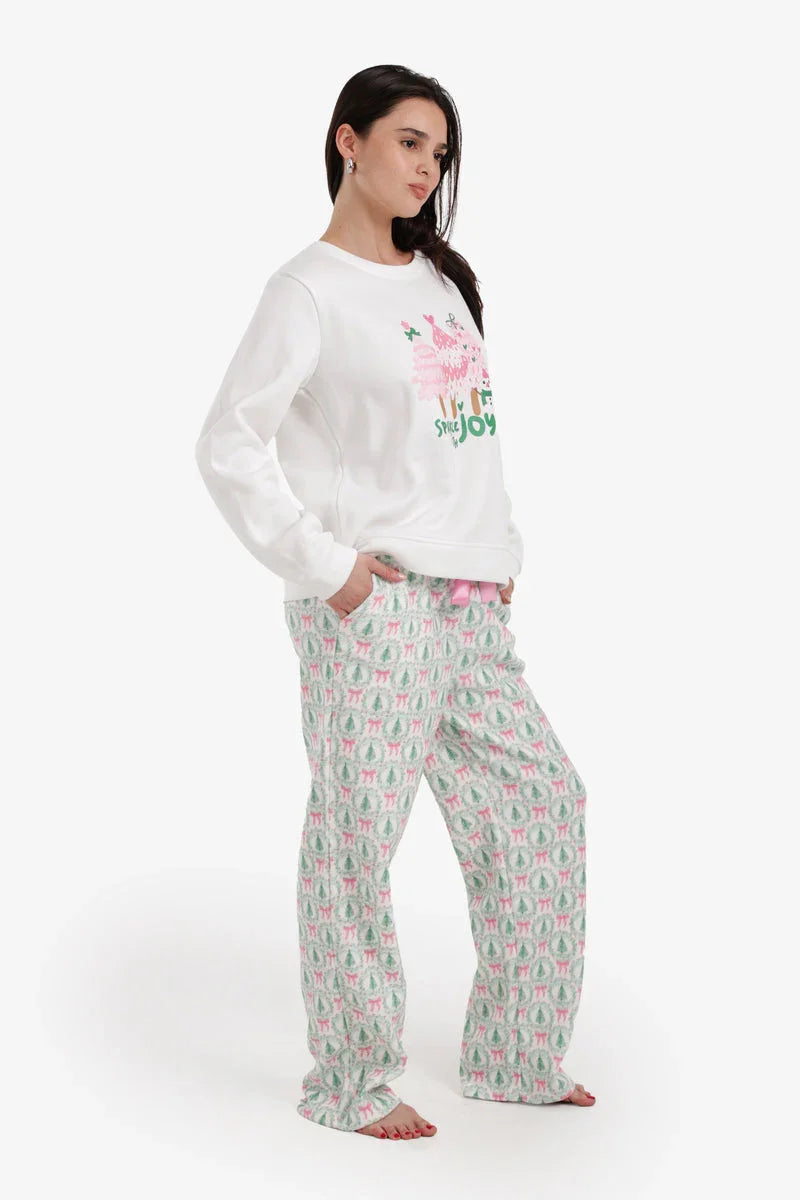 Carina - Crew Neck Christmas Pyjama Set 3