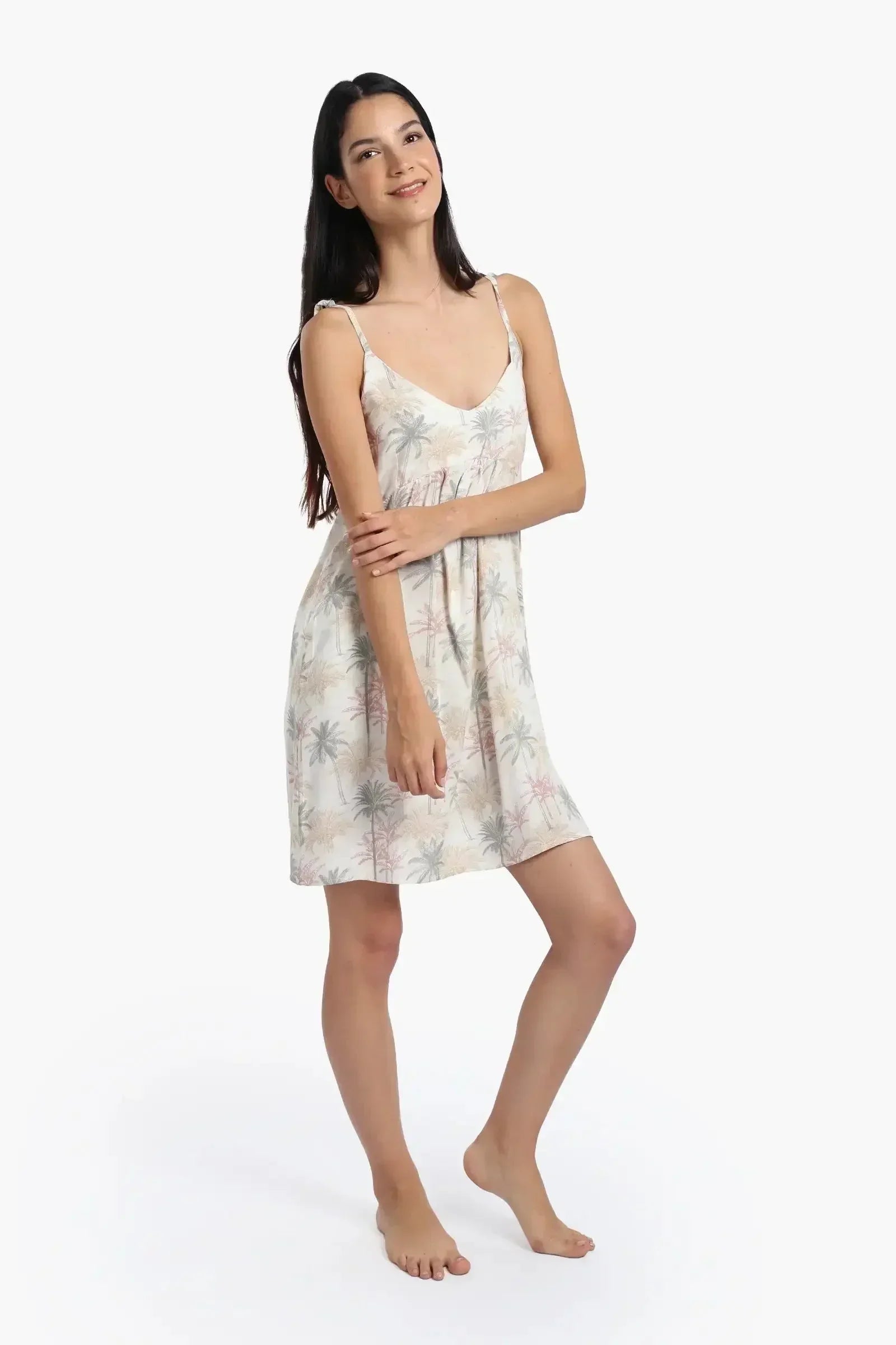 Carina - Palm Printed Nightgown 1