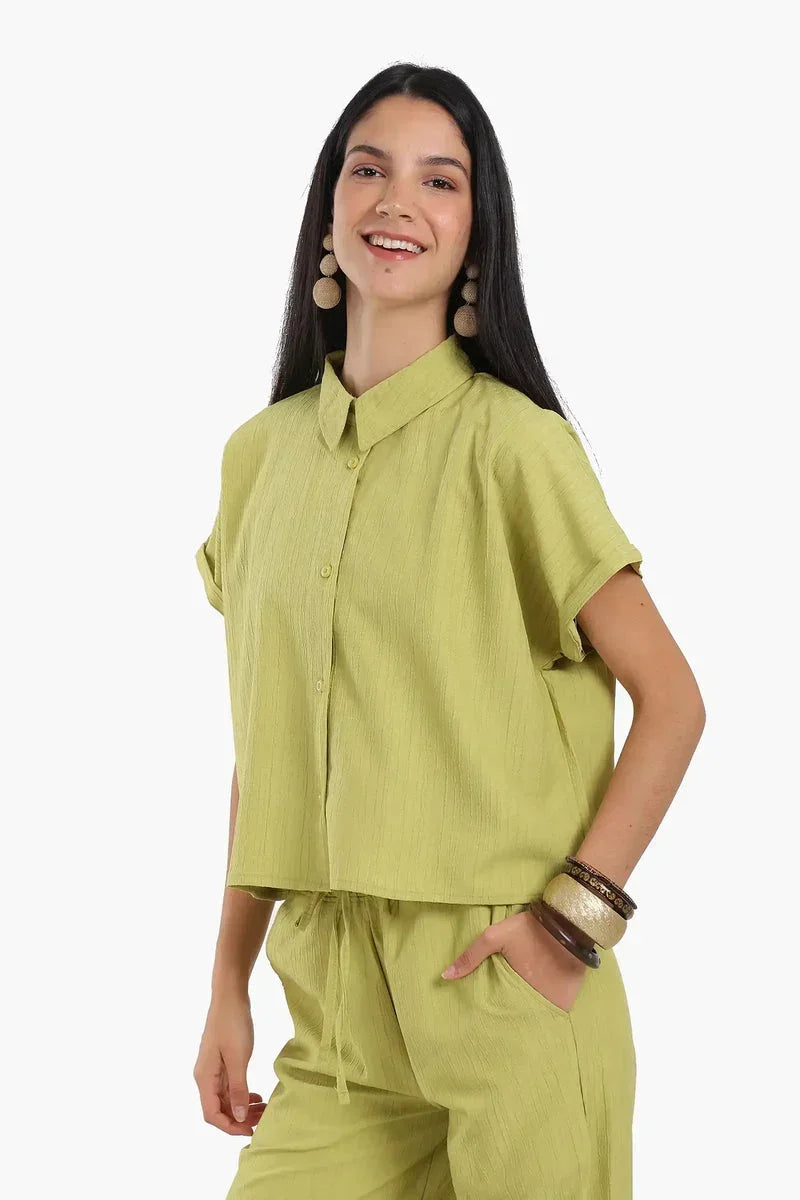 Carina - Textured Pattern Lounge Shirt 2