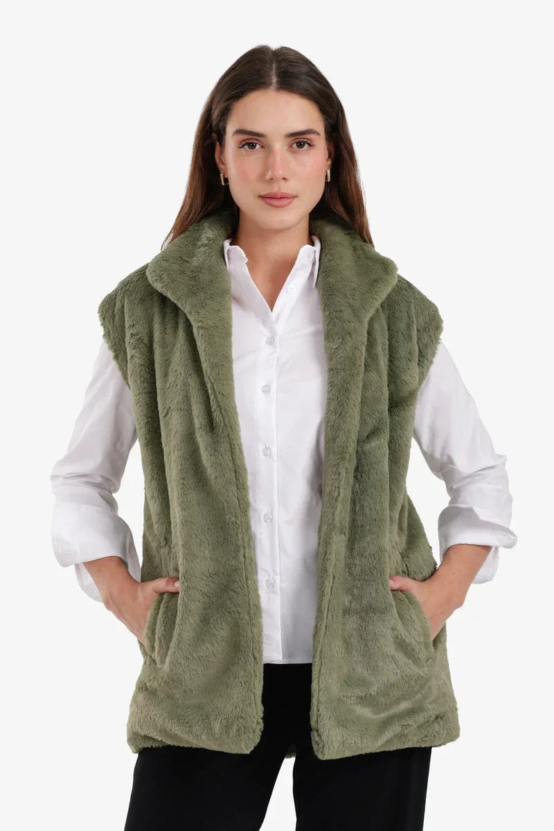 Carina - Open Neckline Sleeveless Vest 11