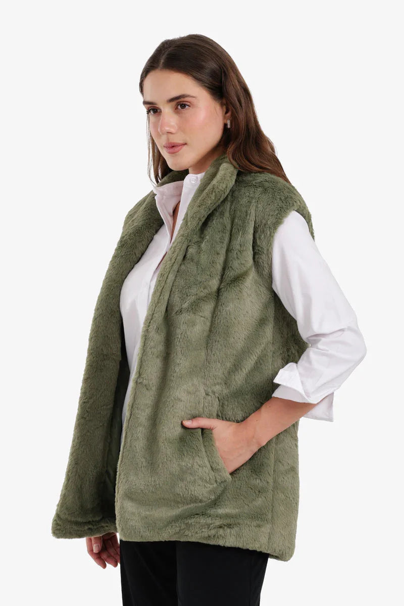 Carina - Open Neckline Sleeveless Vest 13