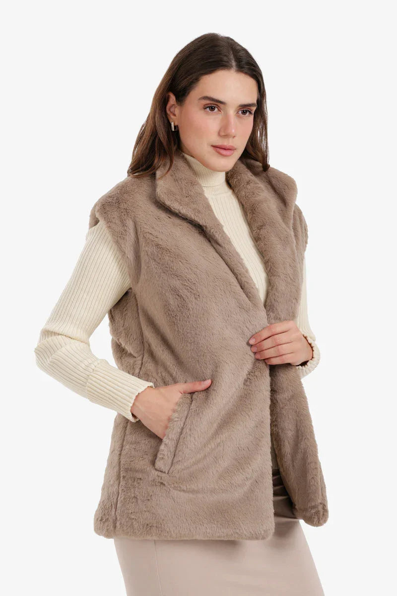 Carina - Open Neckline Sleeveless Vest 7