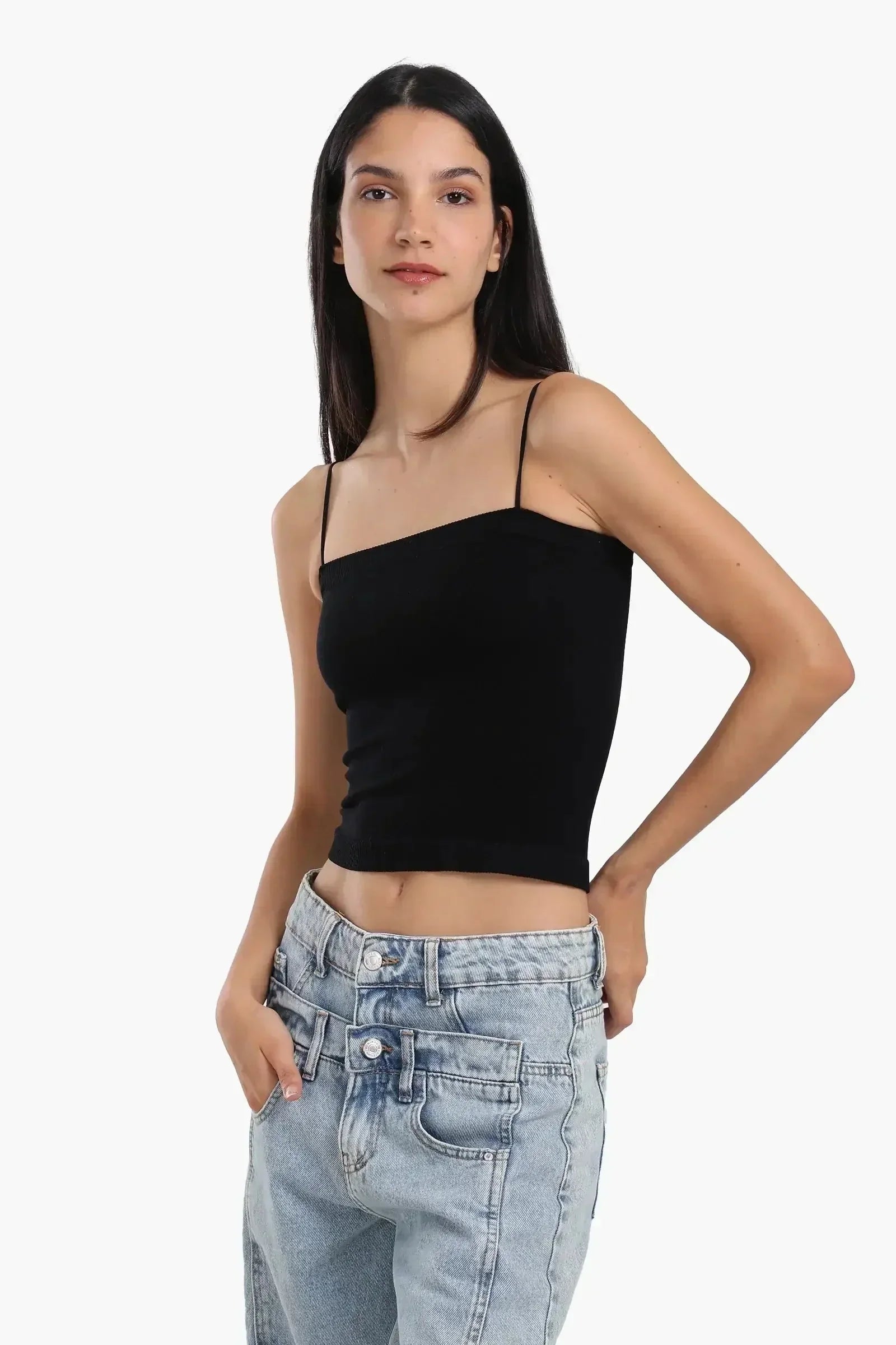 Carina - Ribbed Square Neck Top 6