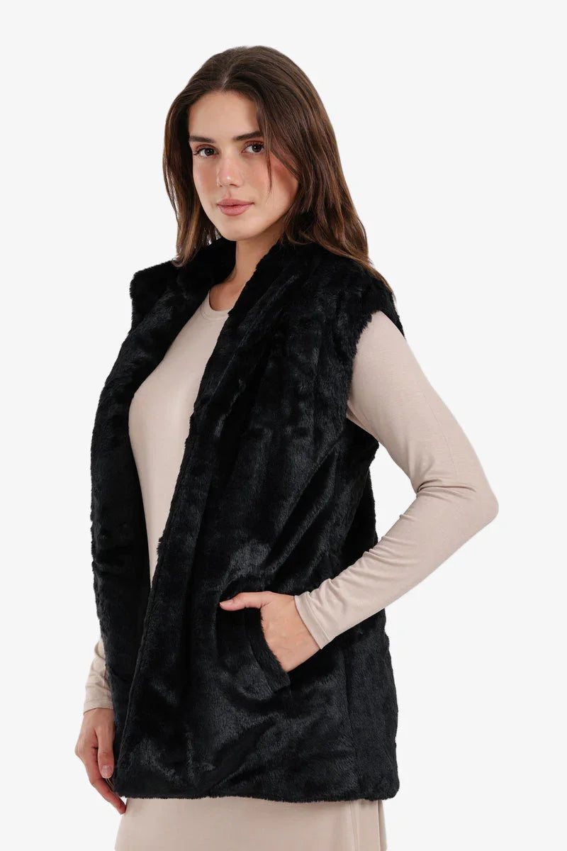 Carina - Open Neckline Sleeveless Vest 2