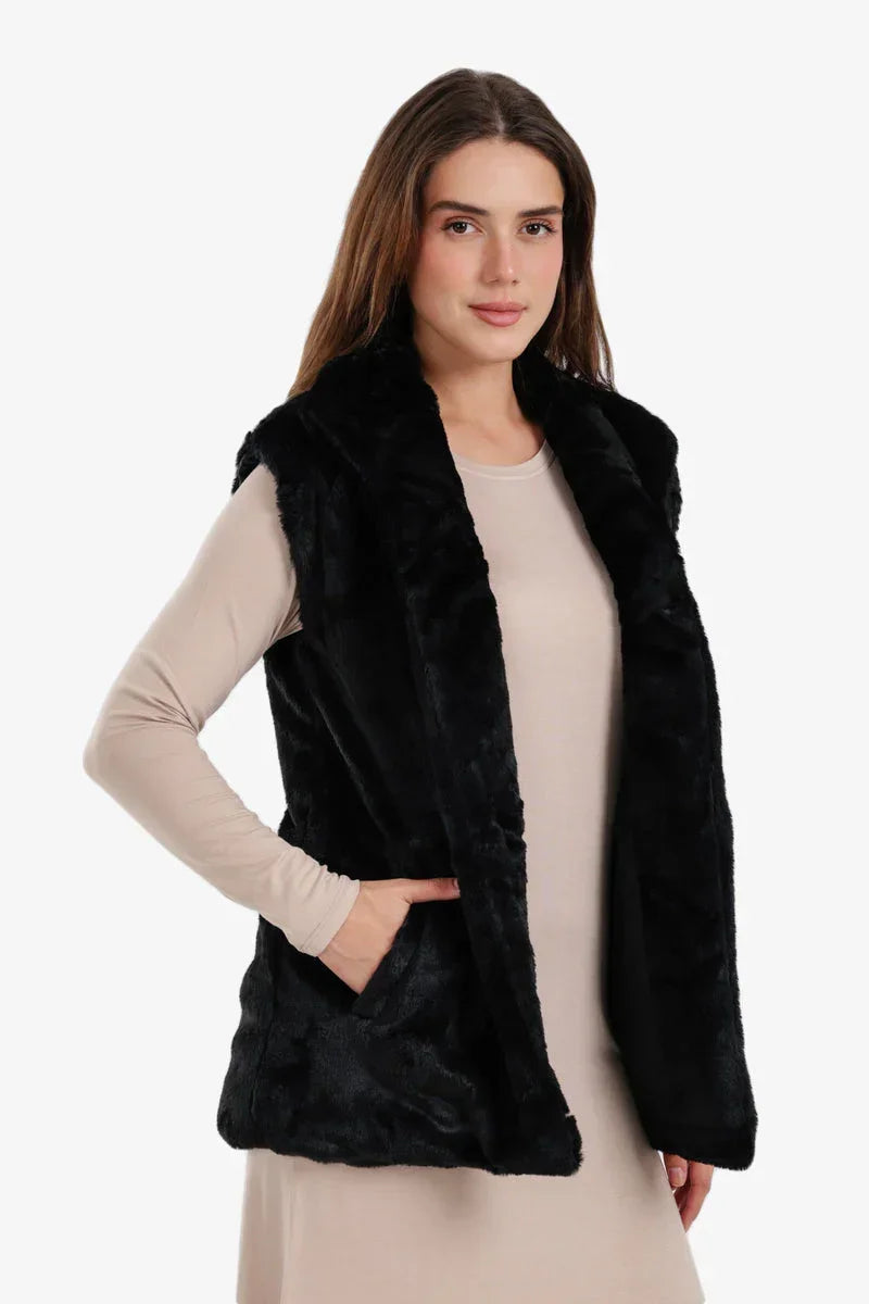 Carina - Open Neckline Sleeveless Vest 3