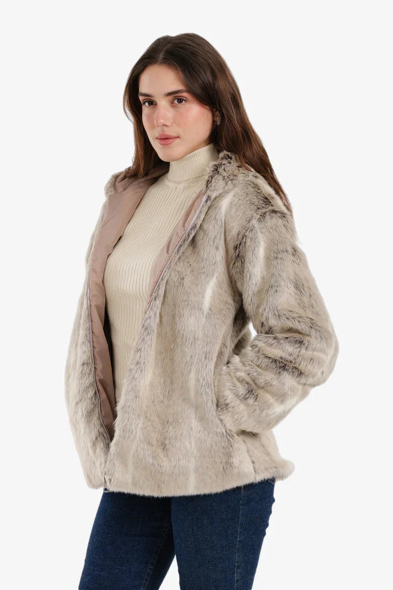 Carina - Hooded Fur Jacket 3
