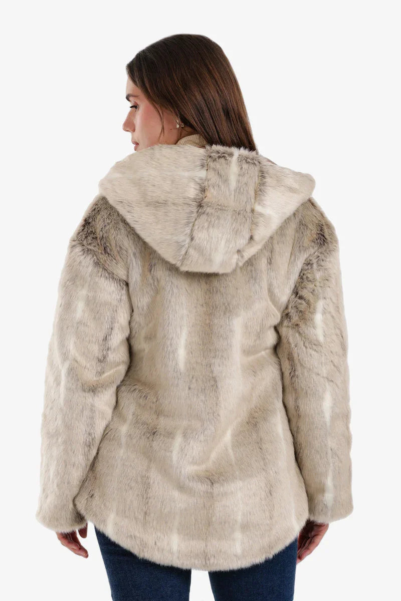 Carina - Hooded Fur Jacket 4