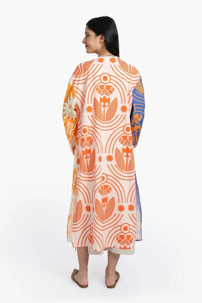 Carina - Sun-Printed Midi Kimono 3