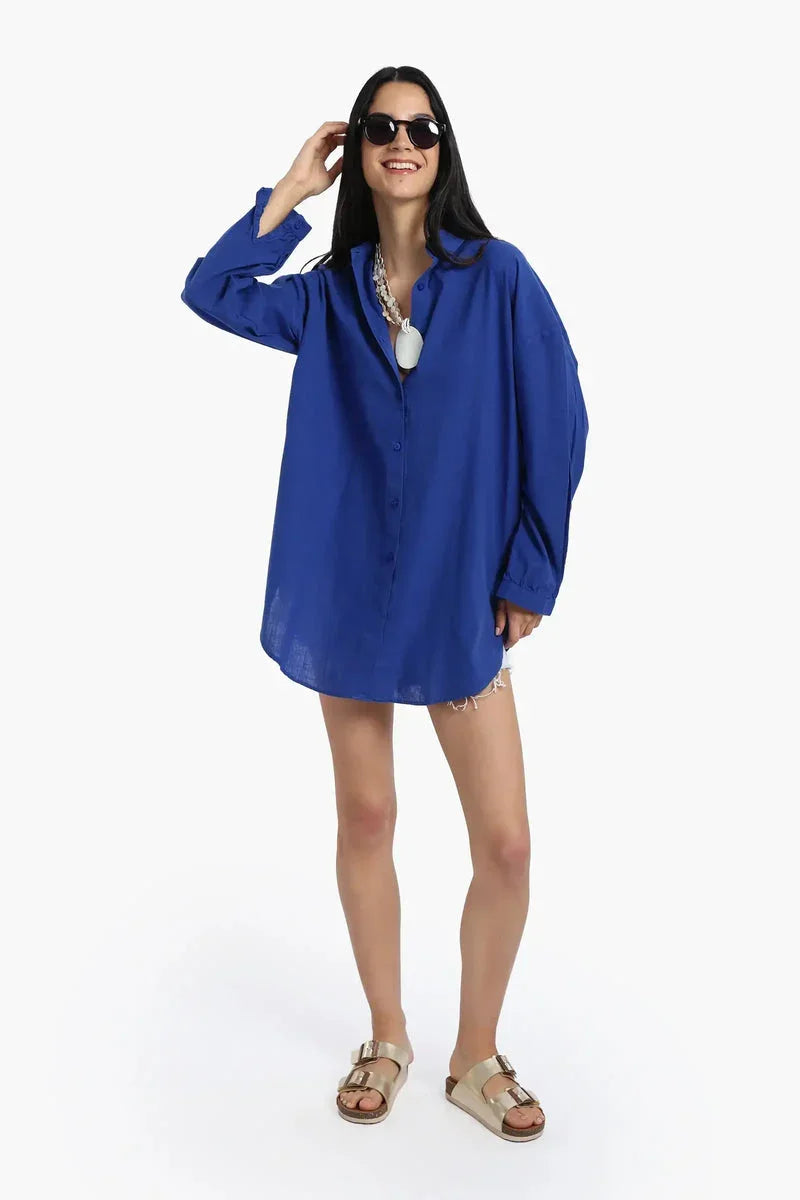 Carina - Linen Dropped Shoulder Shirt 17