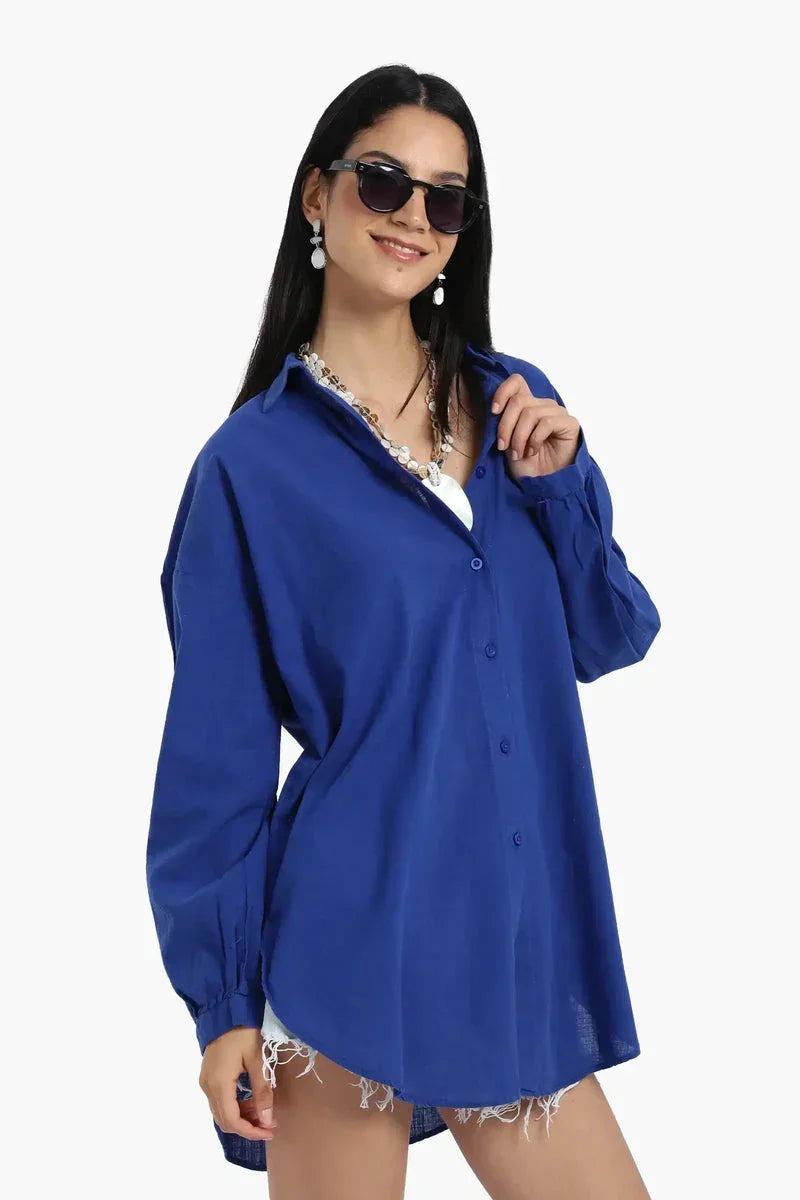 Carina - Linen Dropped Shoulder Shirt 8