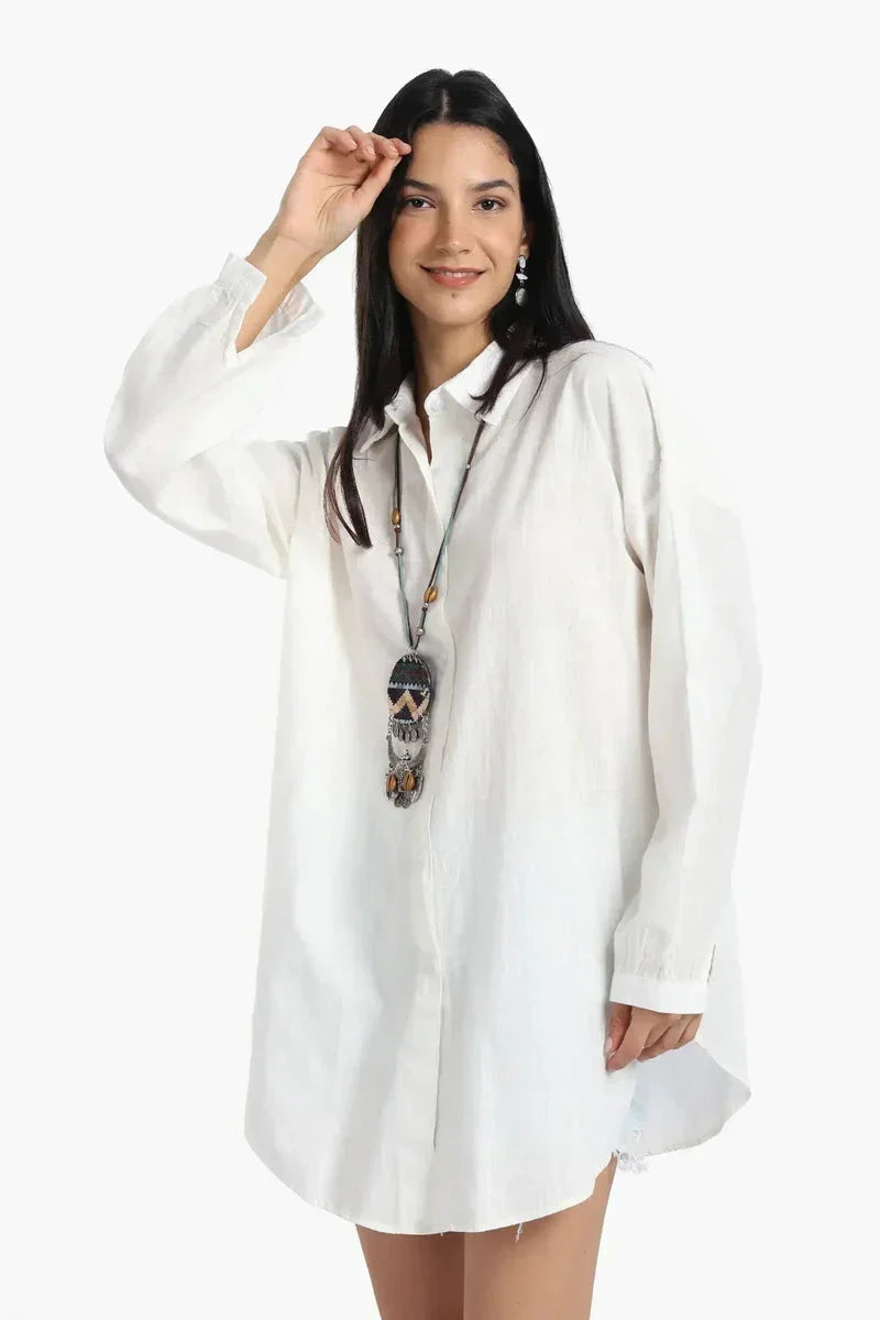 Carina - Linen Dropped Shoulder Shirt 7