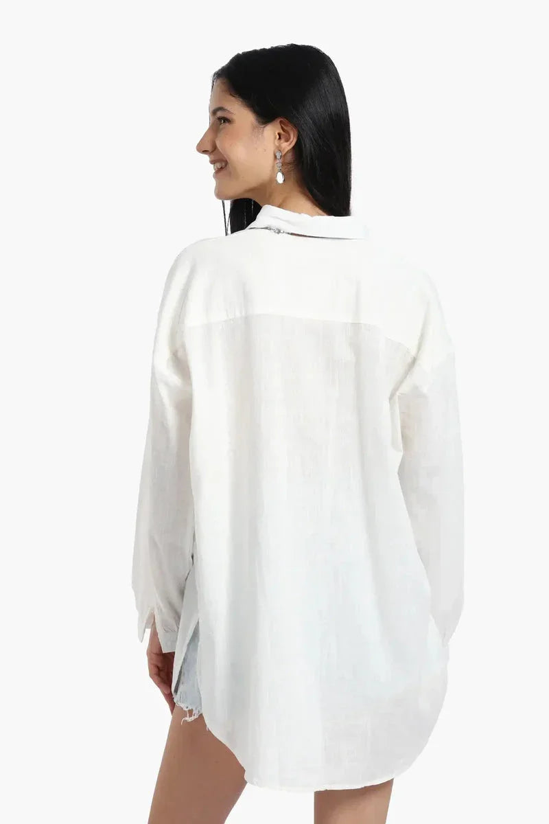 Carina - Linen Dropped Shoulder Shirt 10