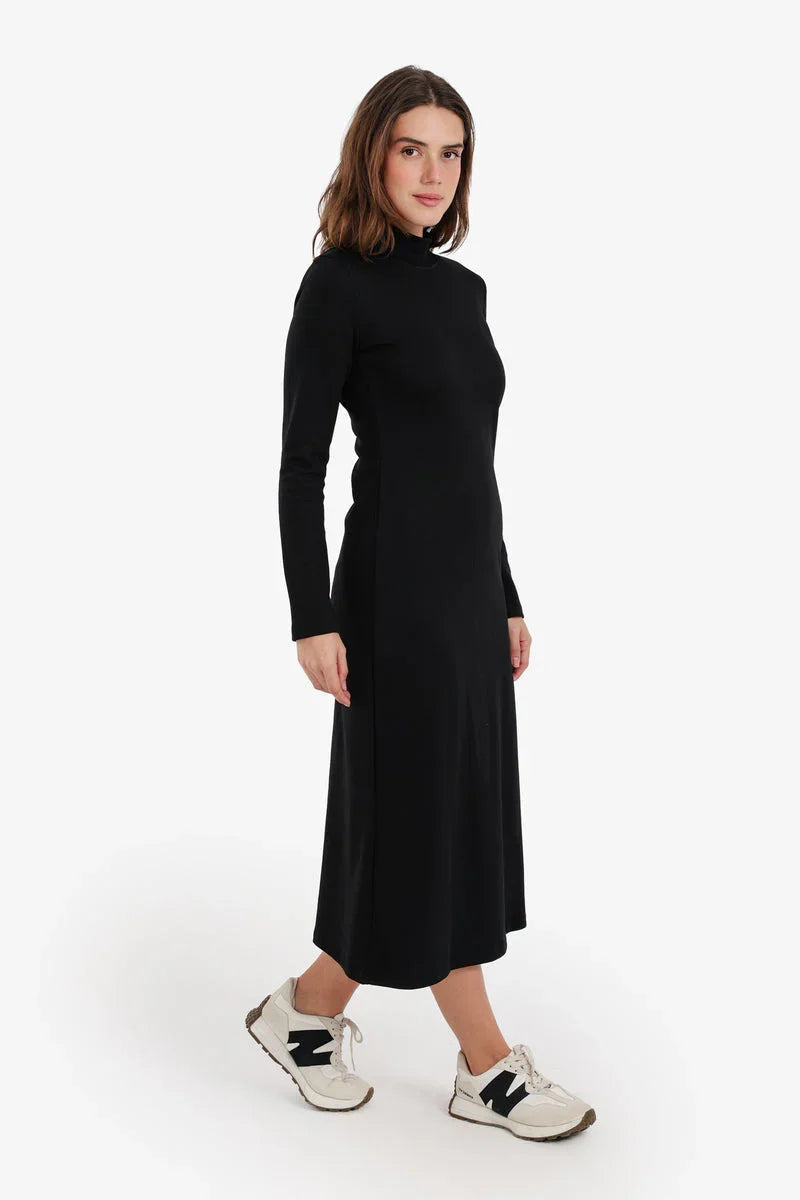 Carina - Mock Neck Midi Dress 2
