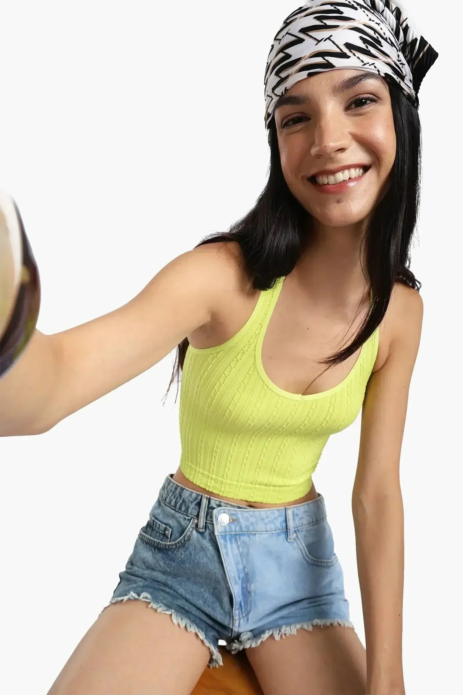 Carina - Halter Neck Ribbed Crop Top 2