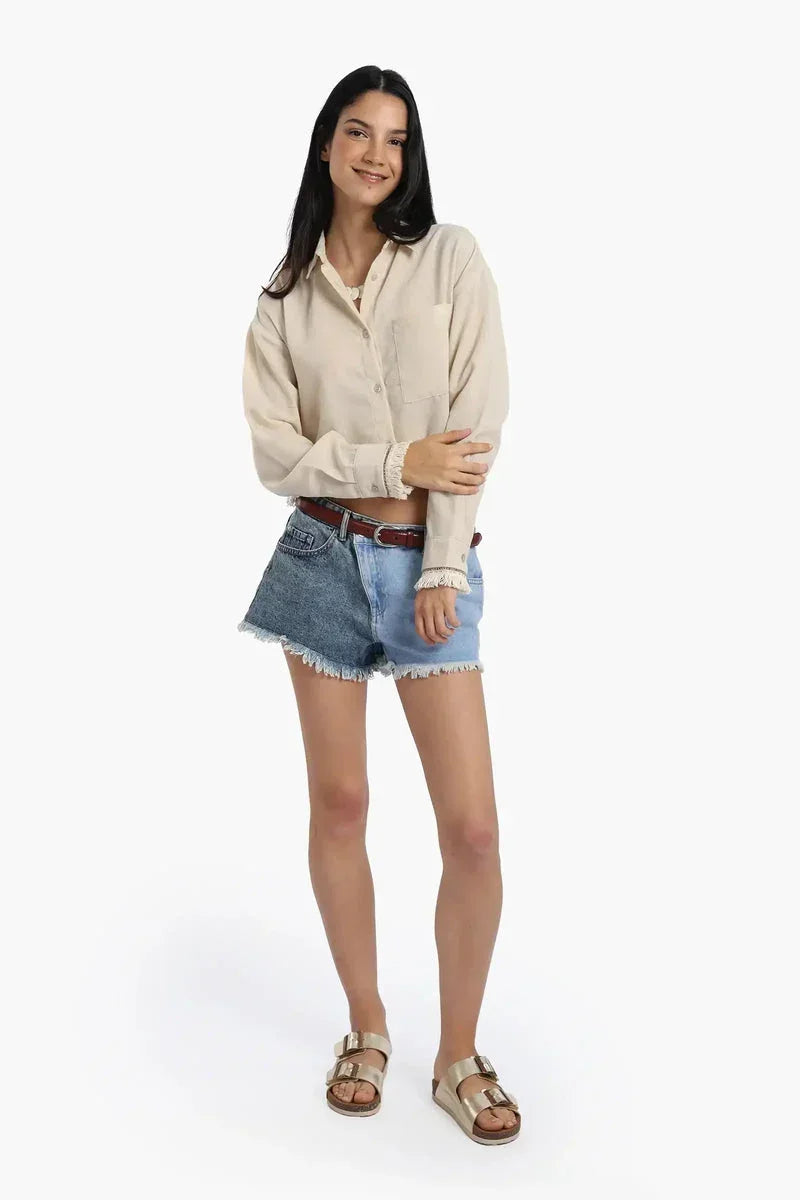 Carina - Shirt with White Fringes 10