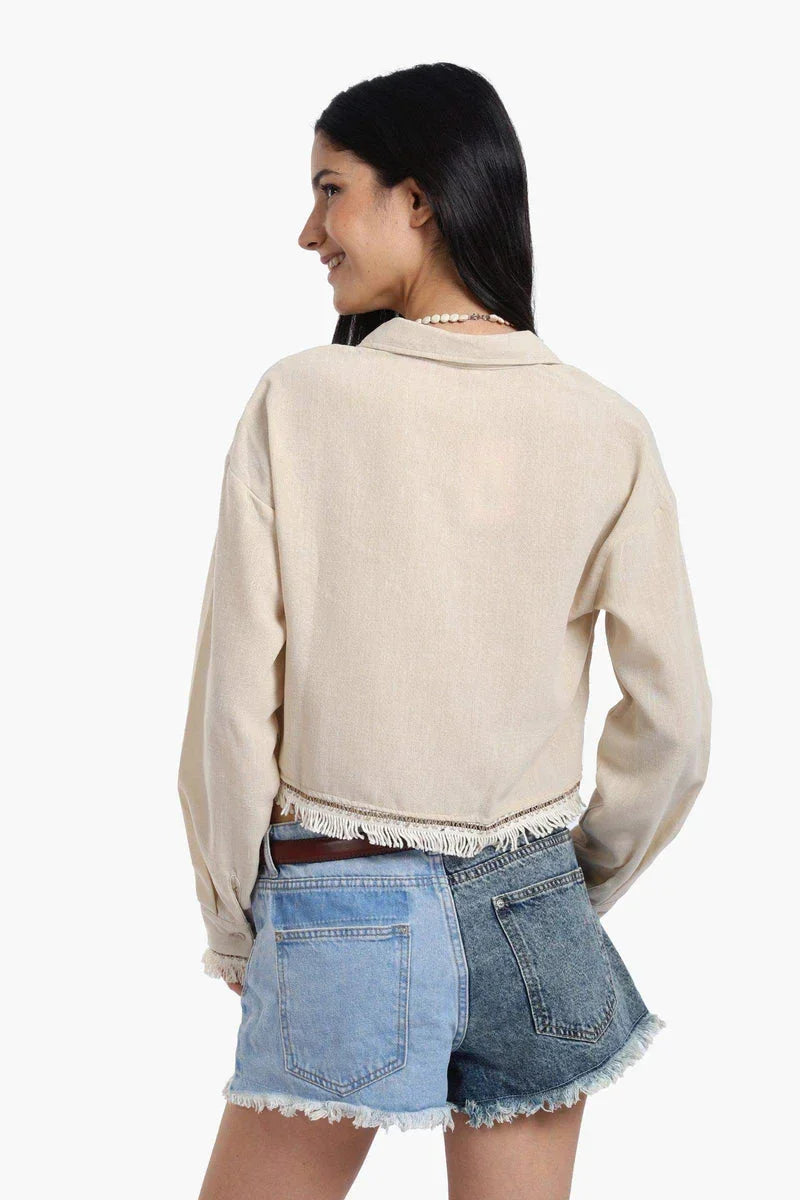Carina - Shirt with White Fringes 6