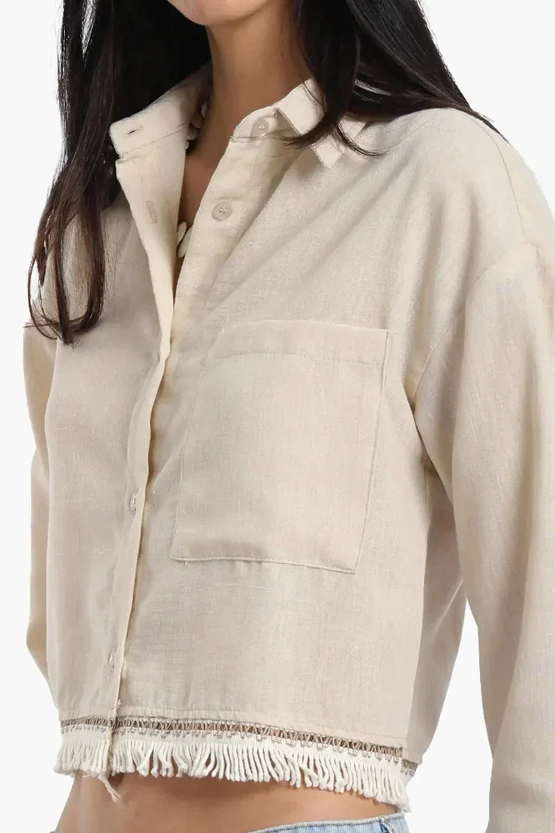 Carina - Shirt with White Fringes 8