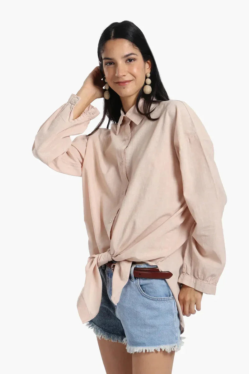 Carina - Linen Dropped Shoulder Shirt 11