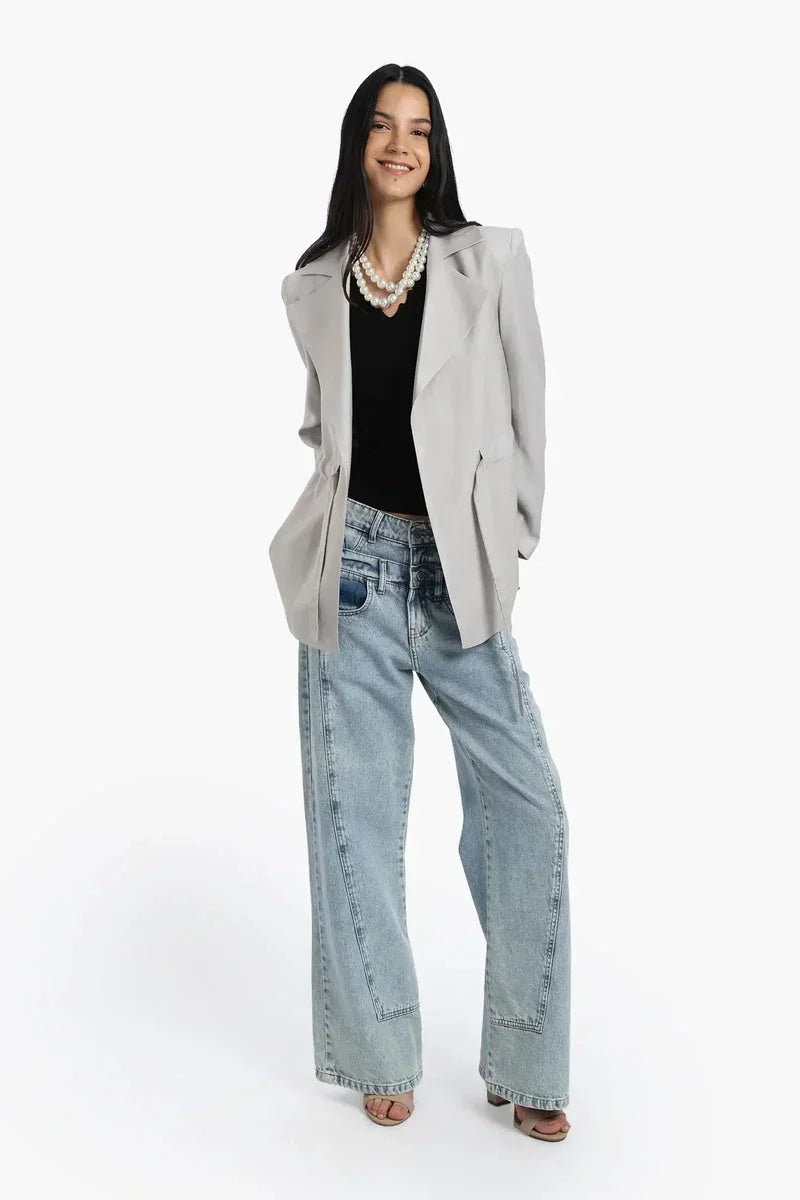 Blazer With Drawstring Waist - Carina 9