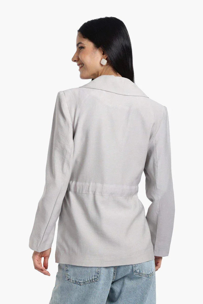 Blazer With Drawstring Waist - Carina 5