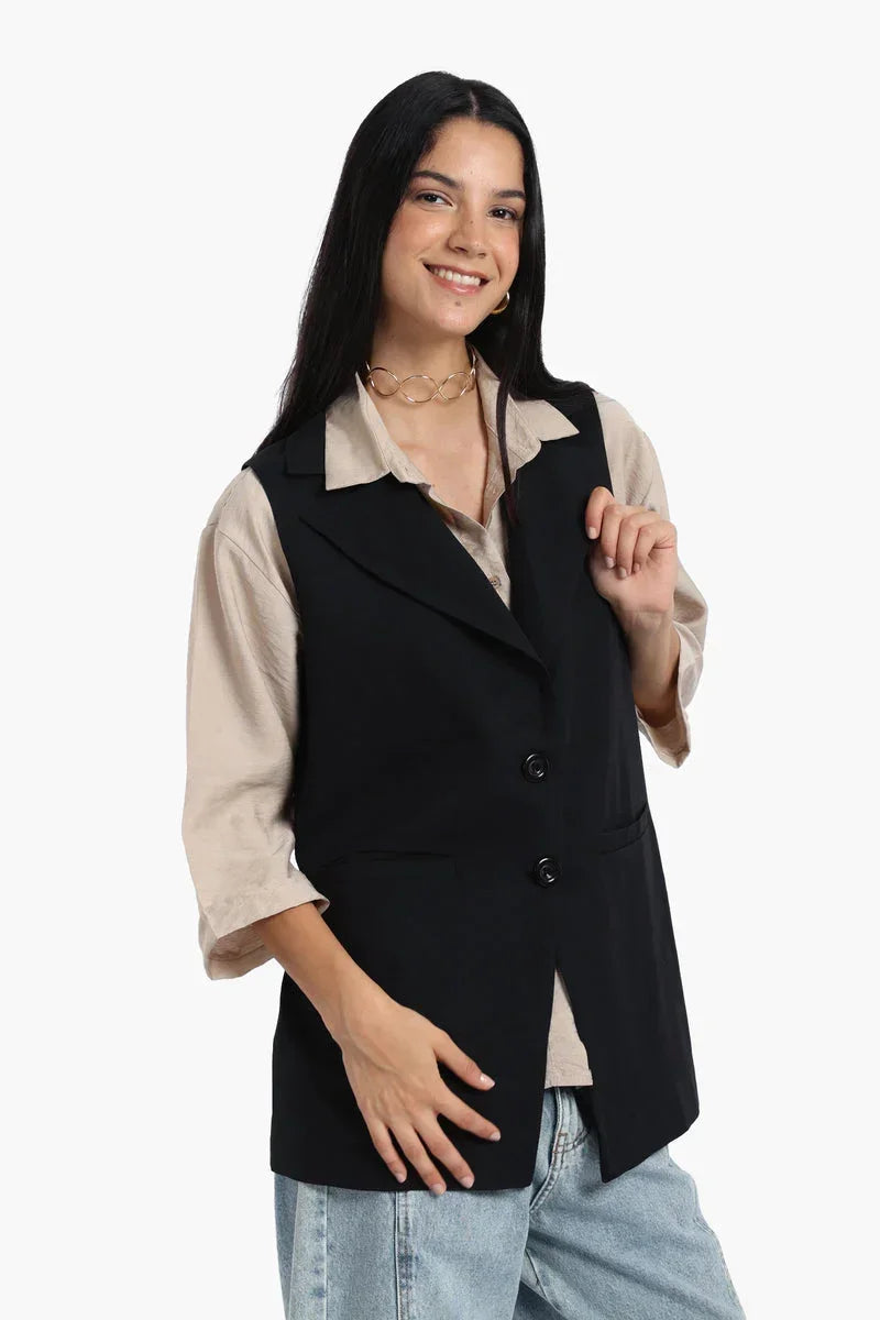 Notch Collar Vest - Carina 1