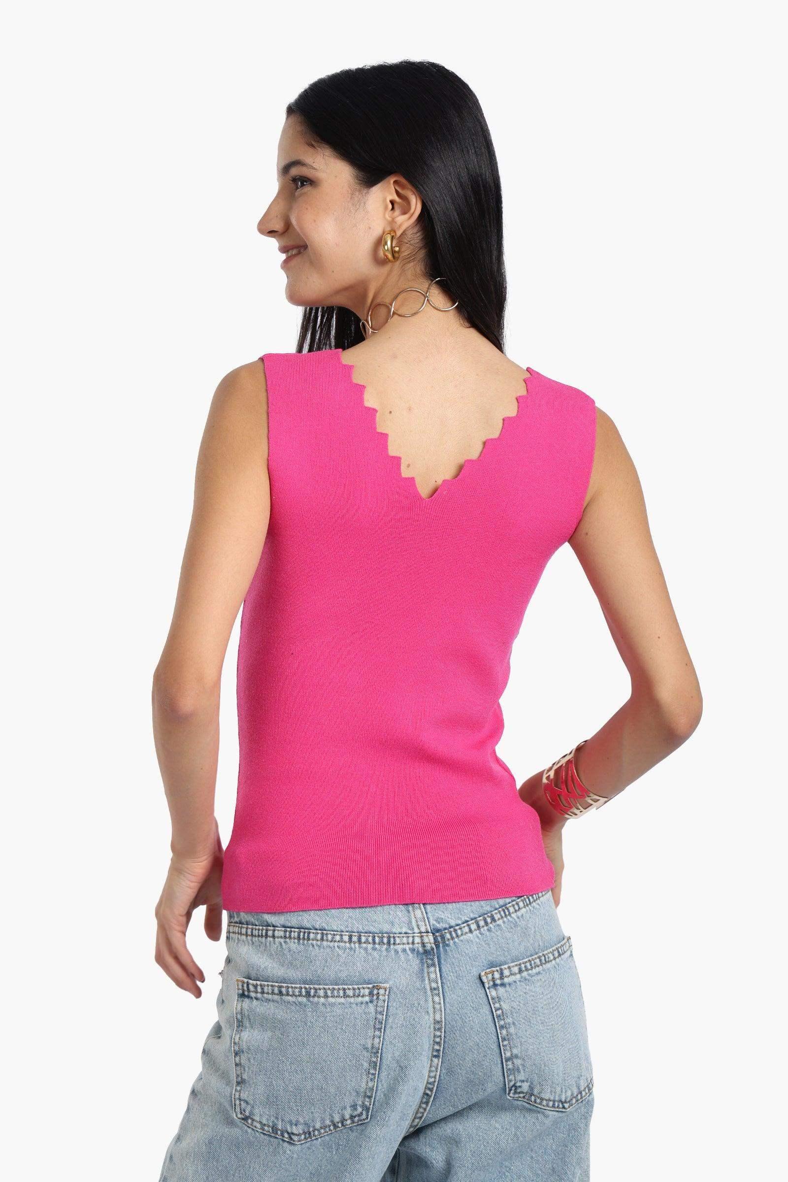 Carina - Seamless Zigzag V-Neck Top 3