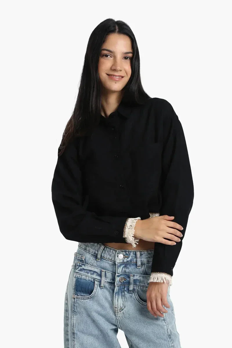 Carina - Shirt with White Fringes 3