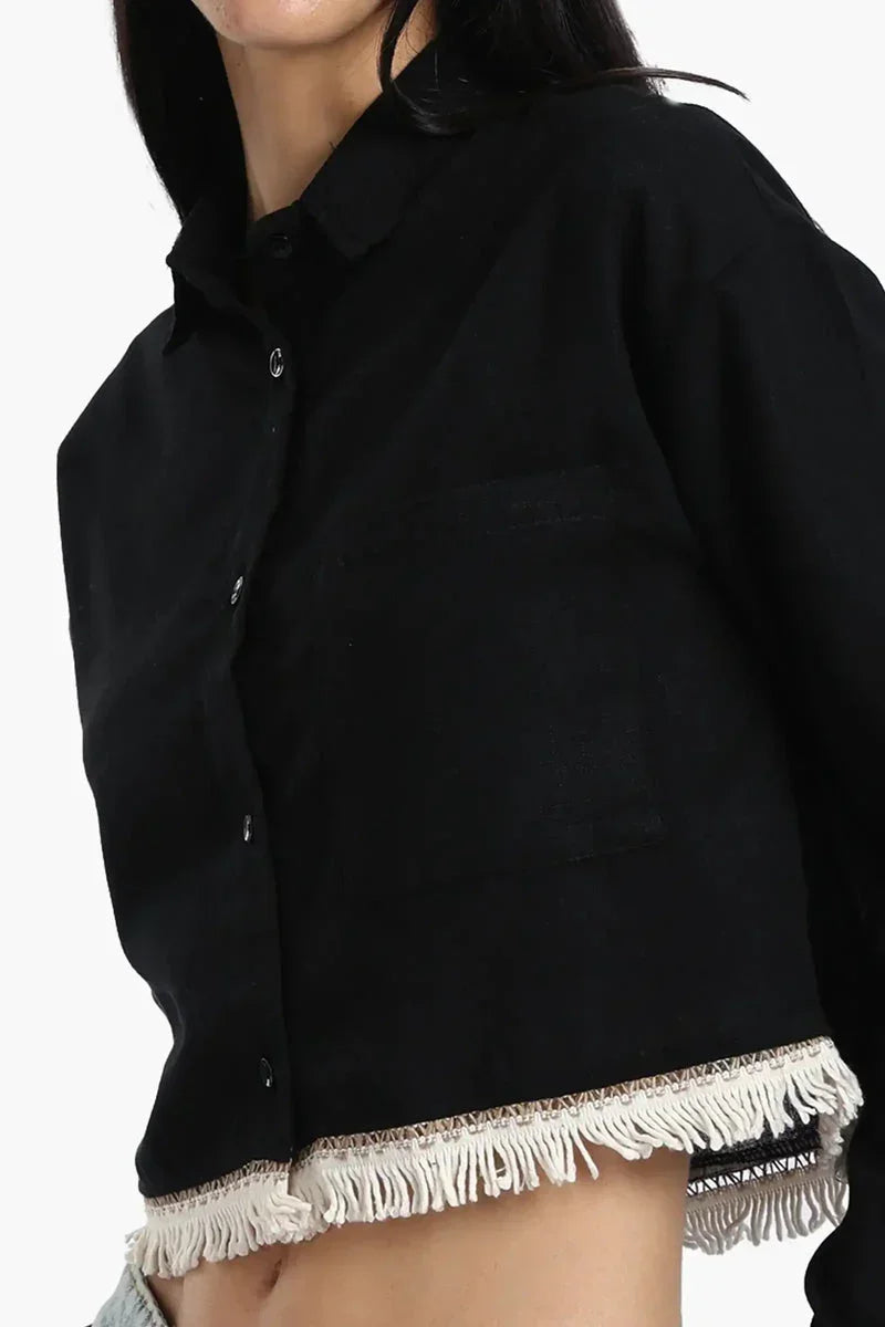 Carina - Shirt with White Fringes 7