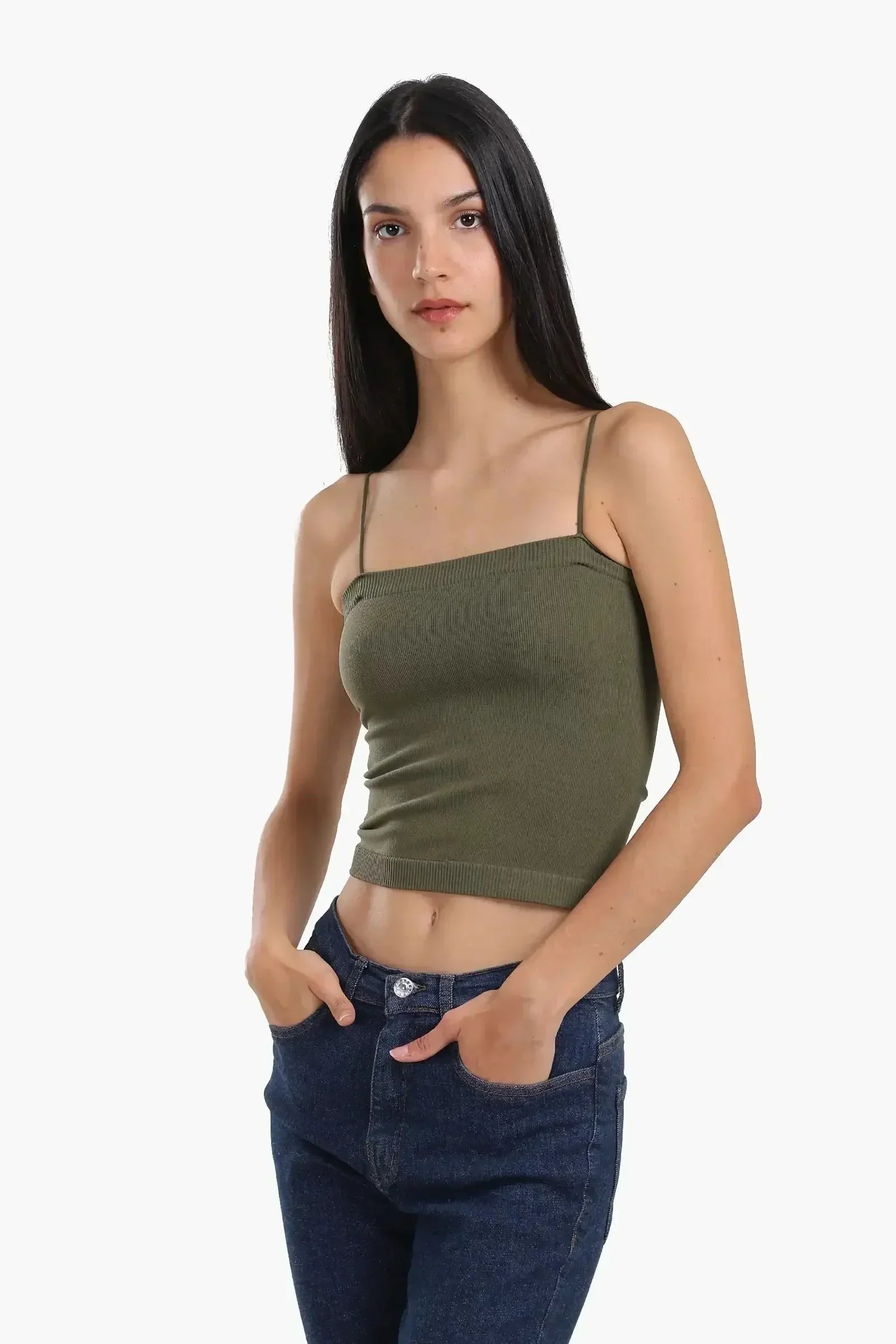 Carina - Ribbed Square Neck Top 10