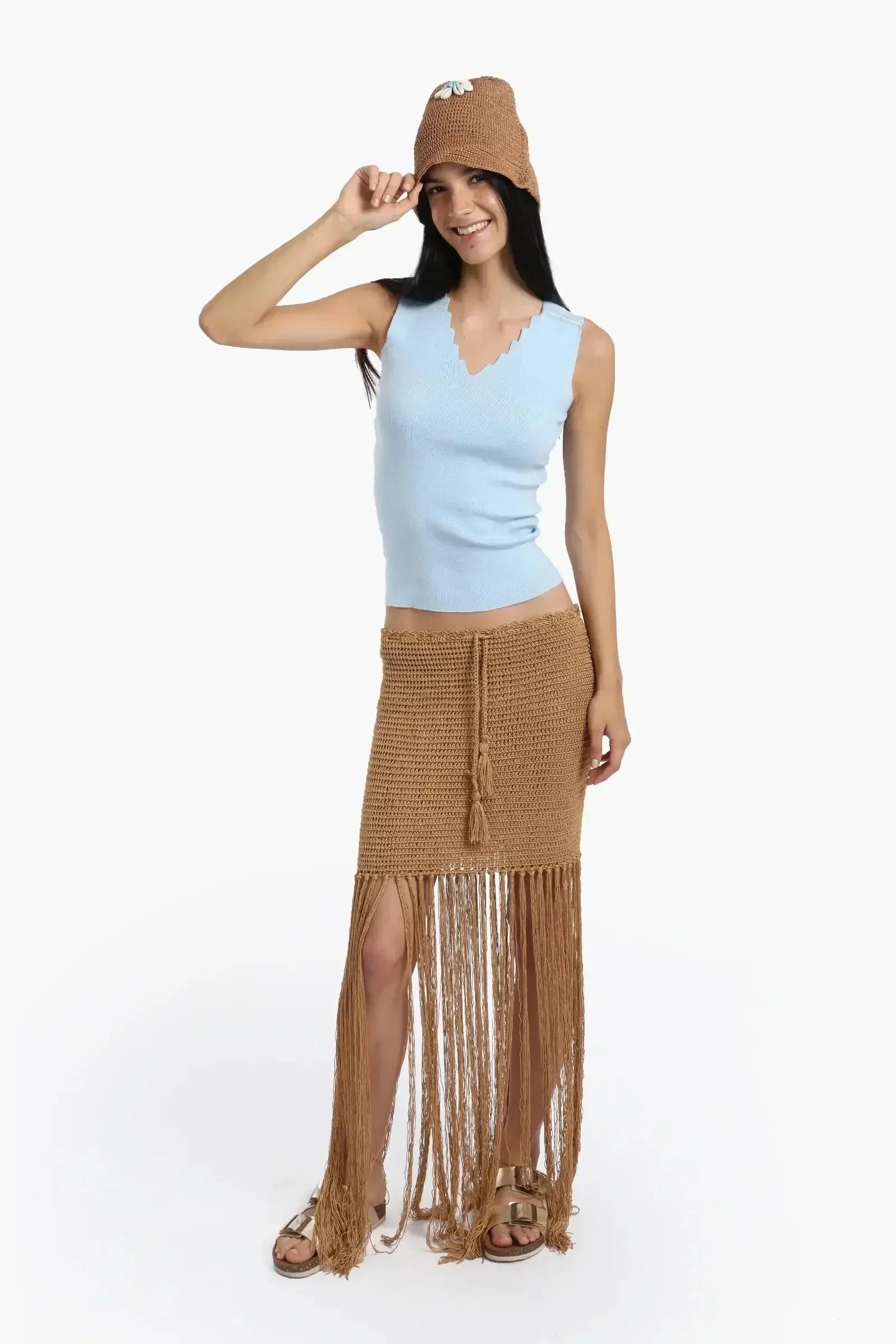 Carina - Seamless Zigzag V-Neck Top 21