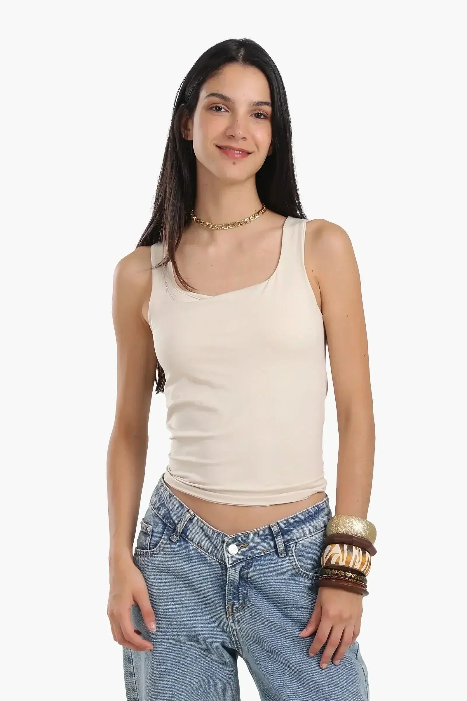 Carina - Microfiber Square Neck Top 1