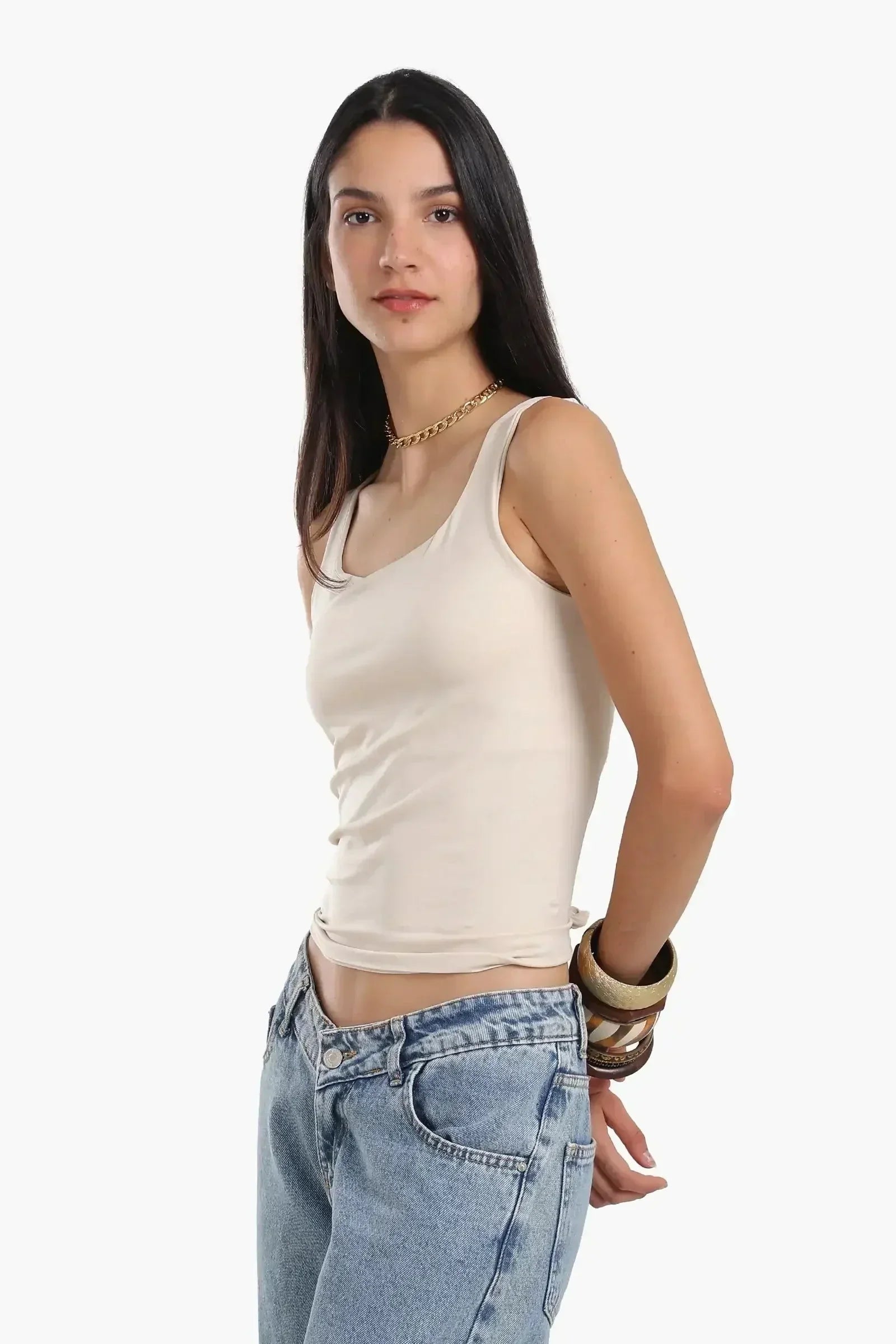 Carina - Microfiber Square Neck Top 2