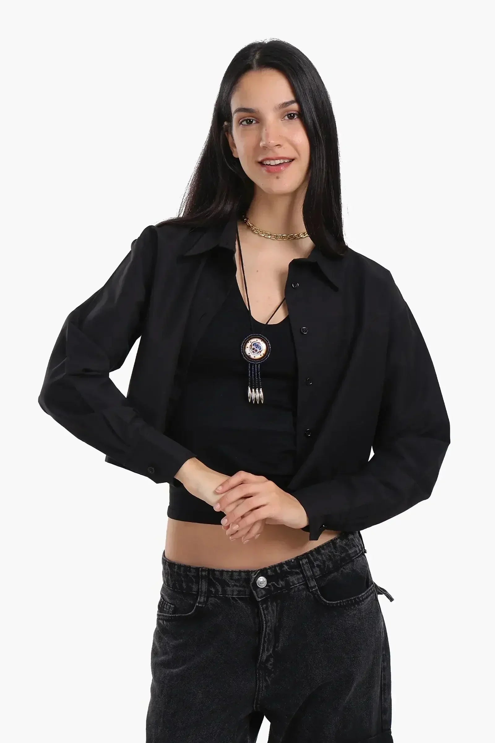 Carina - Dropped Shoulder Cropped Shirt 7
