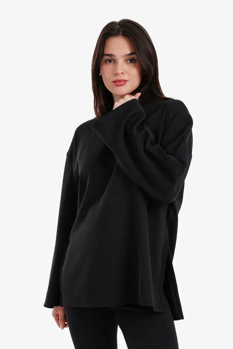 Crew Neck Wide Blouse - Carina 1