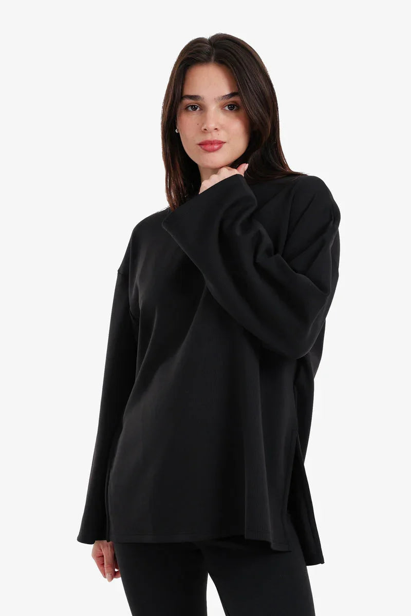 Carina - Crew Neck Wide Blouse 1