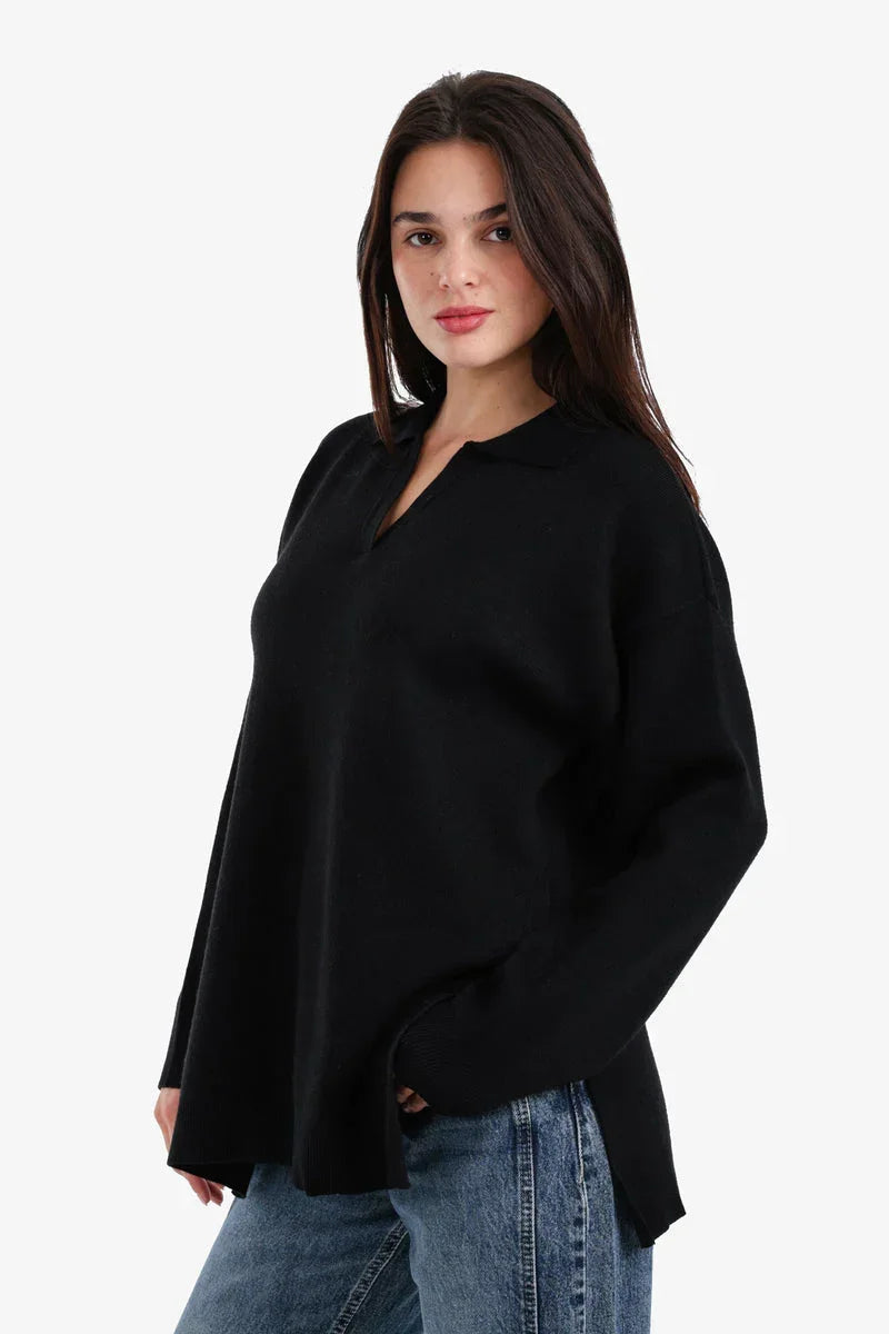 Relaxed Fit Side-Slit Pullover - Carina 7
