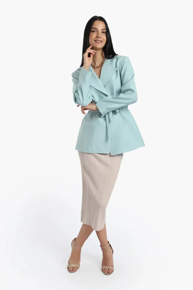 Blazer With Drawstring Waist - Carina 10