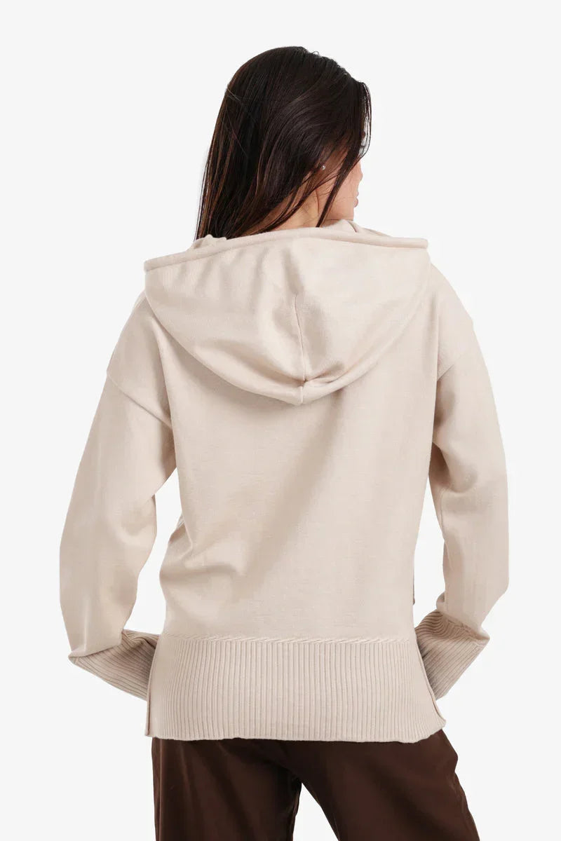 Carina - Ribbed V-Neck Lounge Hoodie 9