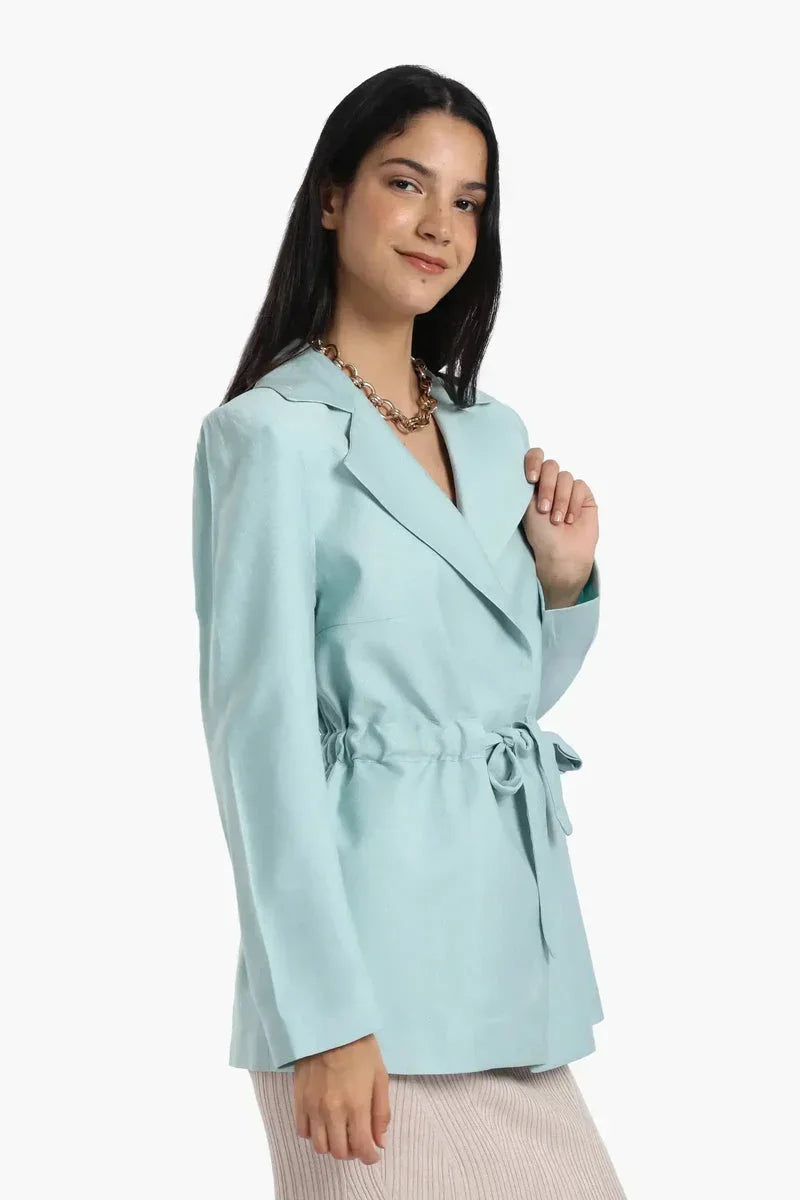 Blazer With Drawstring Waist - Carina 4