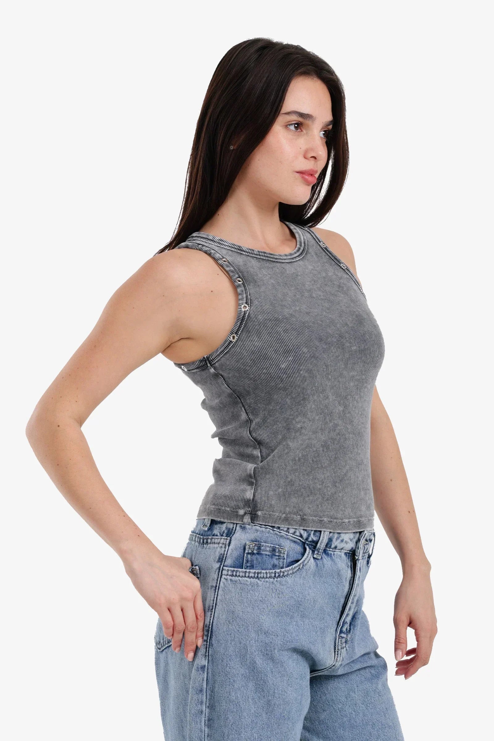 Carina - Slim Fit Ribbed Racerback Top 5